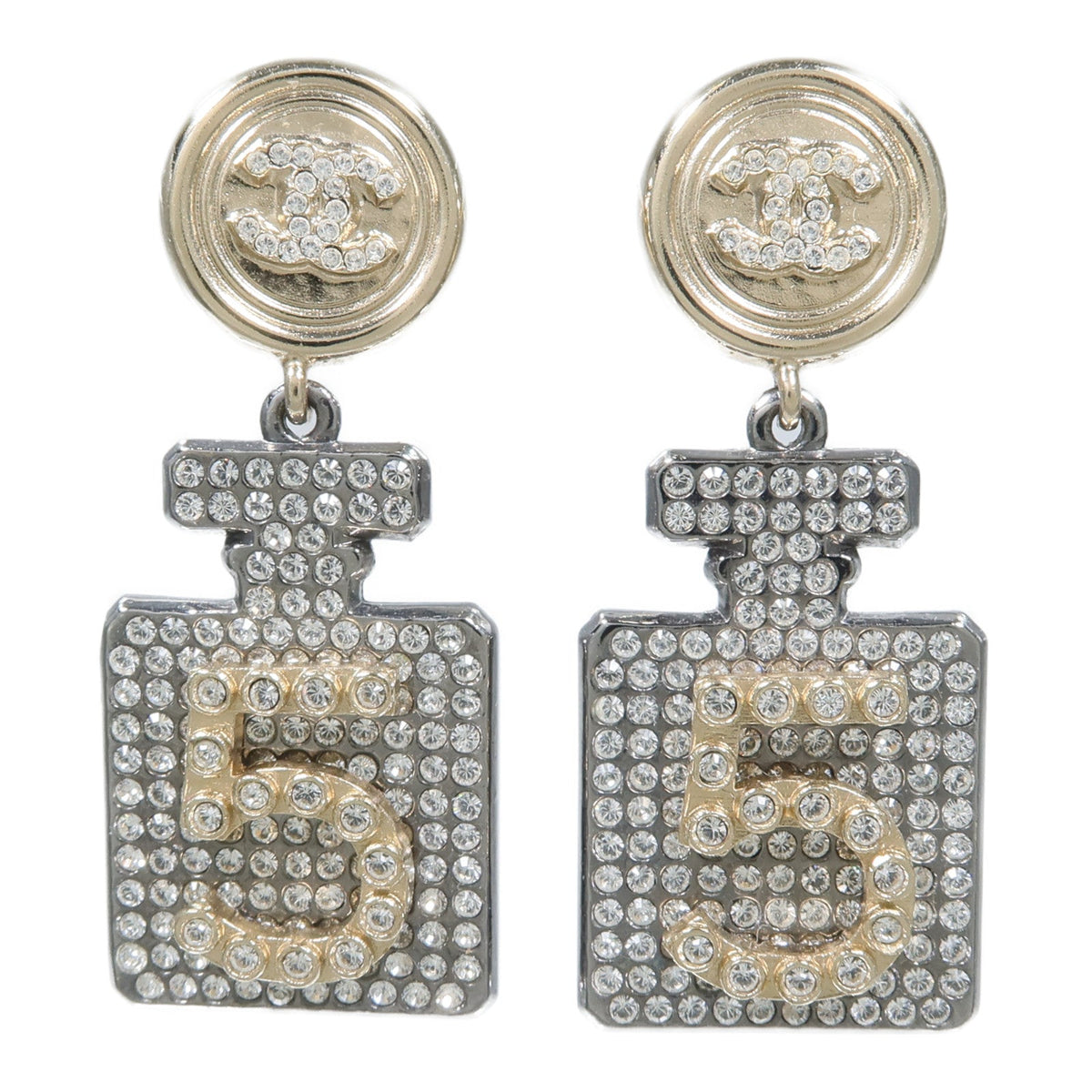 CHANEL CC Earrings · Metal