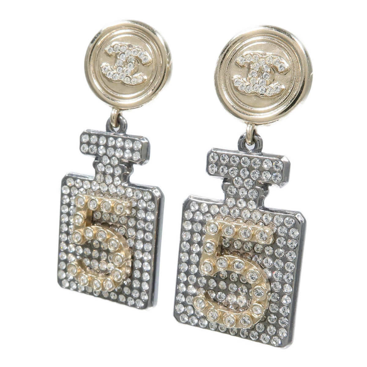 CHANEL CC Earrings · Metal