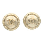 Chanel CC Earrings · Gold Tone