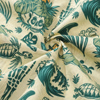 Men's Hawaiian Shirt Tropical Surf Punk Pattern By Loinda Flow Cotton Camp collar Short Sleeve Aloha Shirt