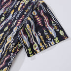 Men's Hawaiian Shirt Valley of the Worms Print Cotton Button-down Short Sleeve Aloha Shirt