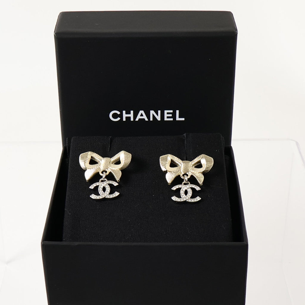 Chanel CC Earrings · Two-Tone Metal