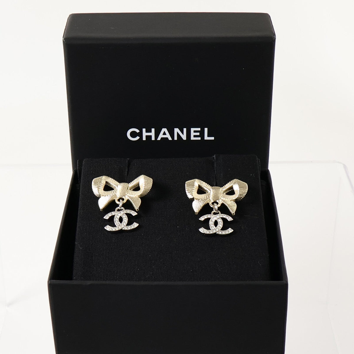 Chanel CC Earrings · Two-Tone Metal