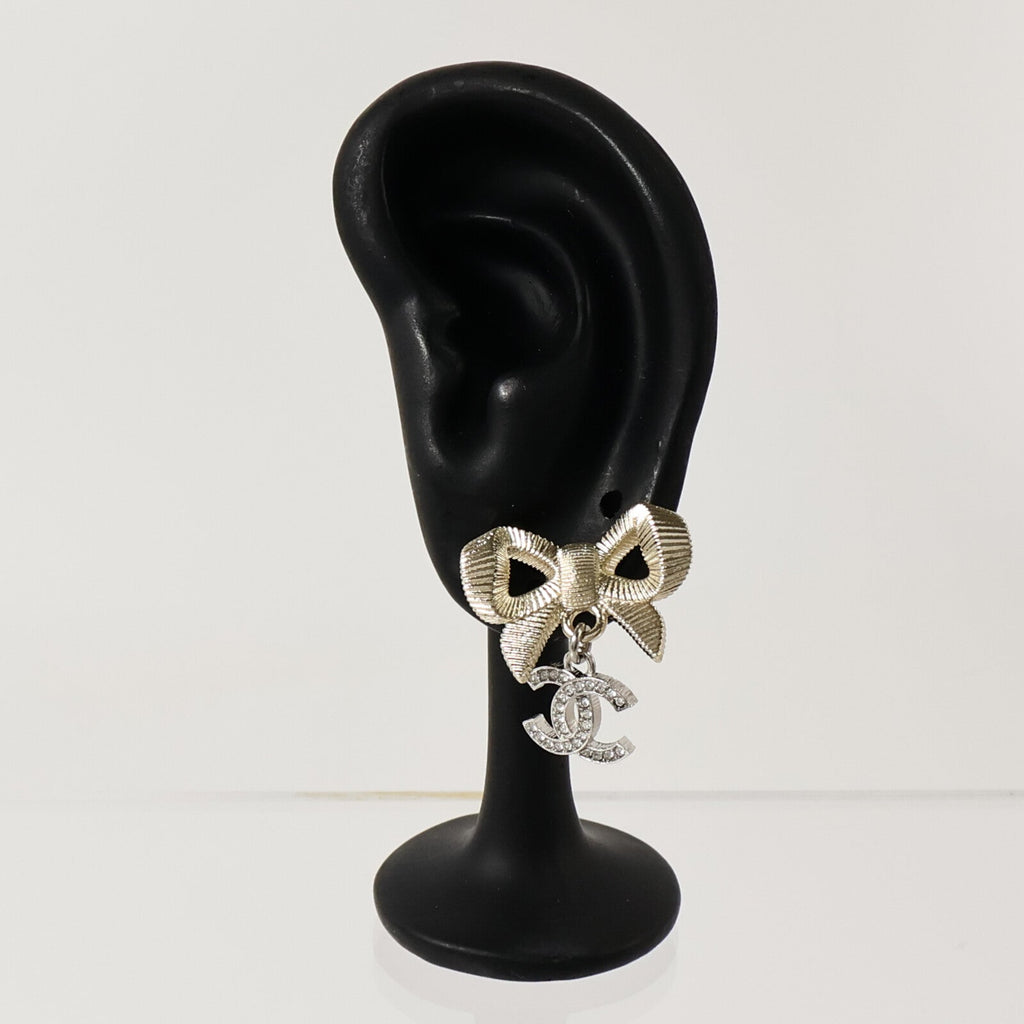 Chanel CC Earrings · Two-Tone Metal