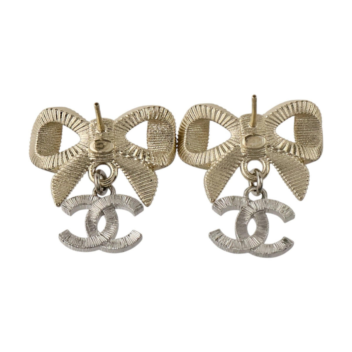 Chanel CC Earrings · Two-Tone Metal