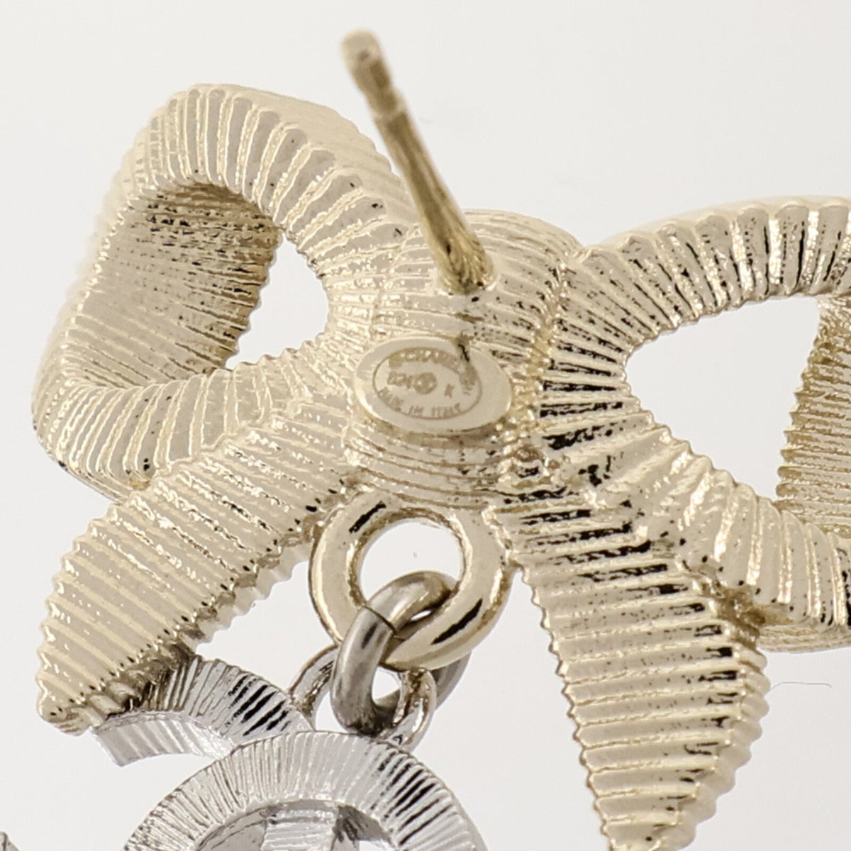 Chanel CC Earrings · Two-Tone Metal