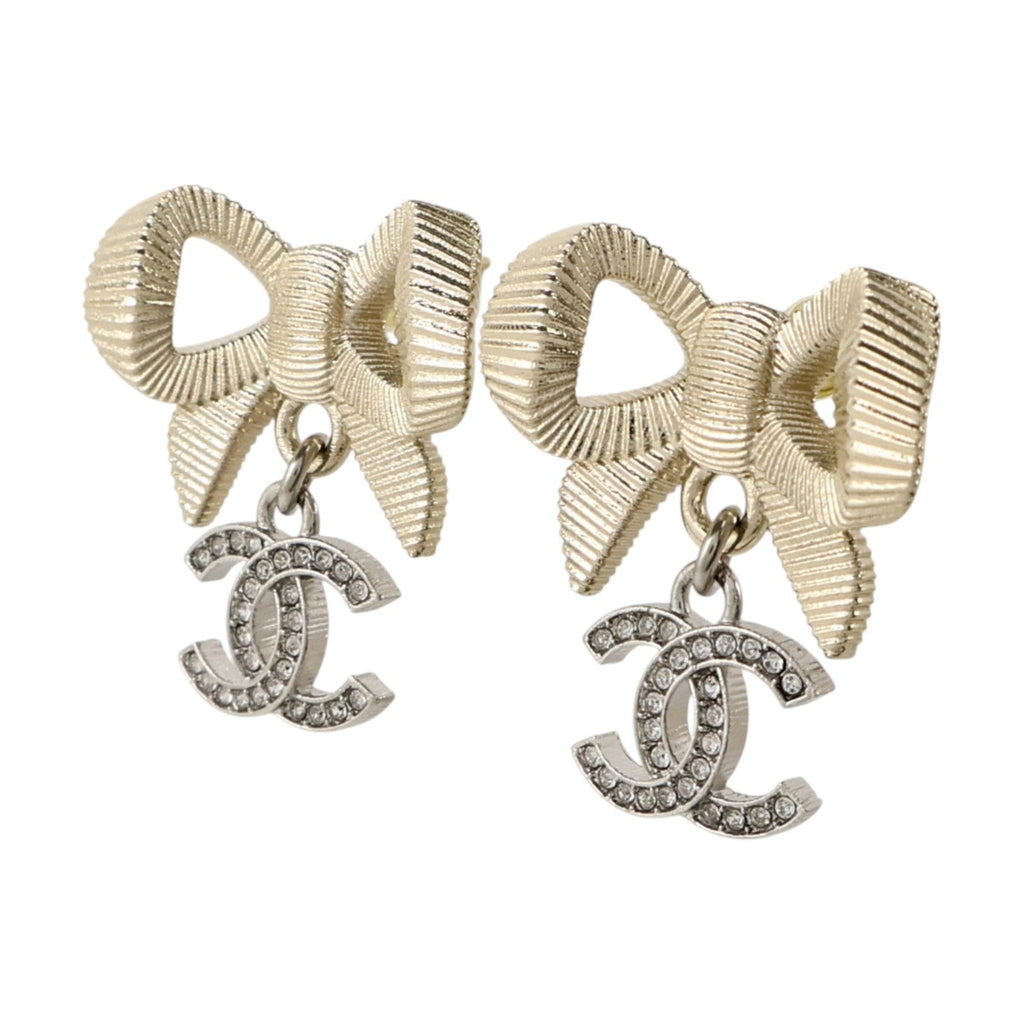 Chanel CC Earrings · Two-Tone Metal