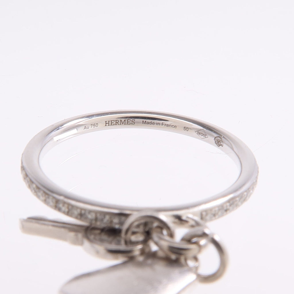 Hermès Kelly Clochette Ring · 18K White Gold