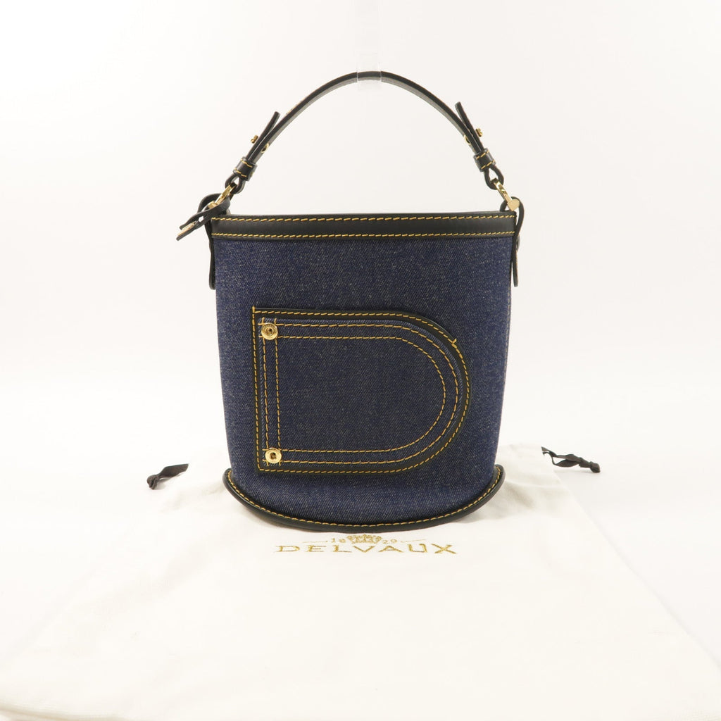 Delvaux Pin Mini · Denim Bucket Bag