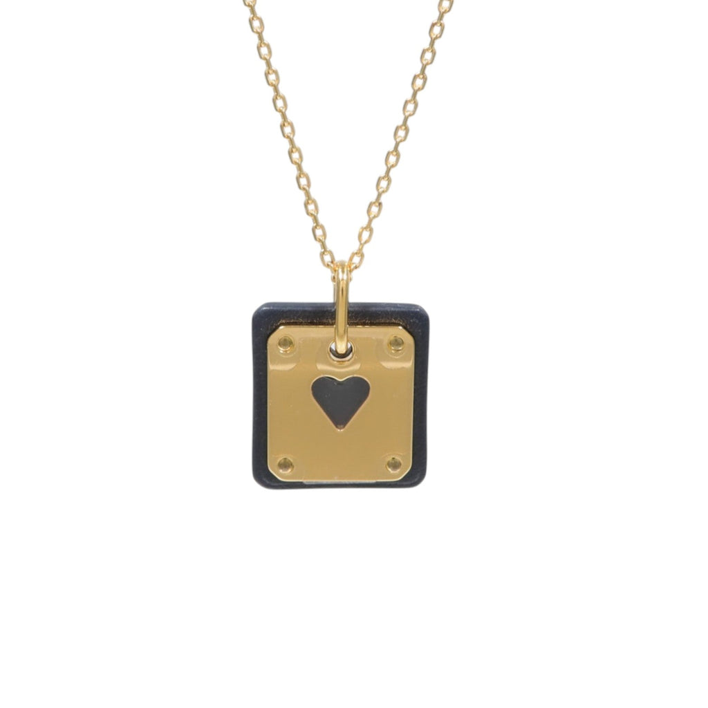 Hermès As Coeur · Swift Leather Necklace