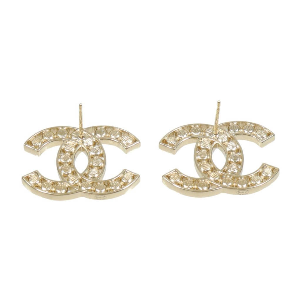 Chanel CC Earrings · Crystal Detail