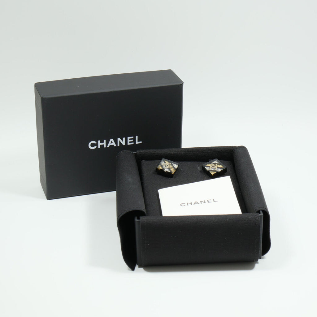 Chanel CC Earrings · PVC · Metal Accent