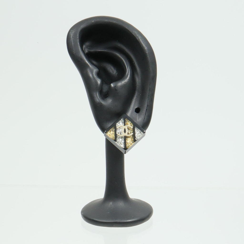 Chanel CC Earrings · PVC · Metal Accent