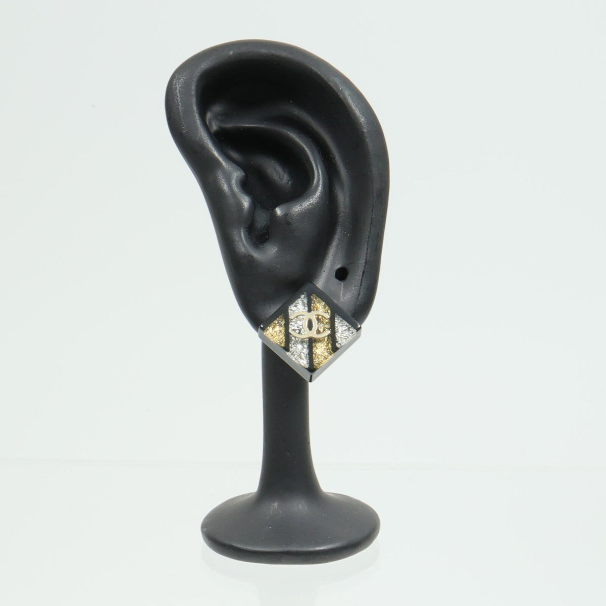 Chanel CC Earrings · PVC · Metal Accent
