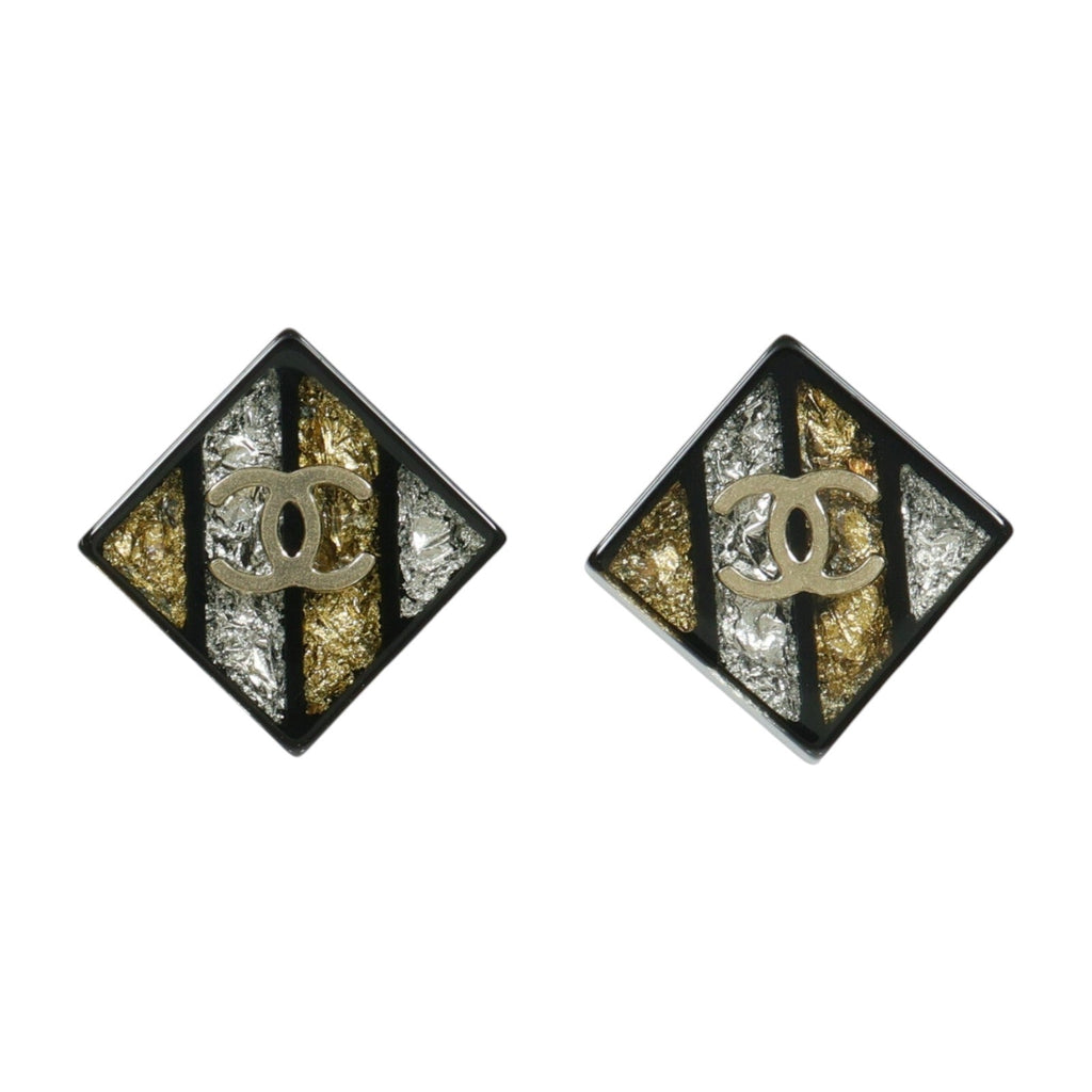 Chanel CC Earrings · PVC · Metal Accent