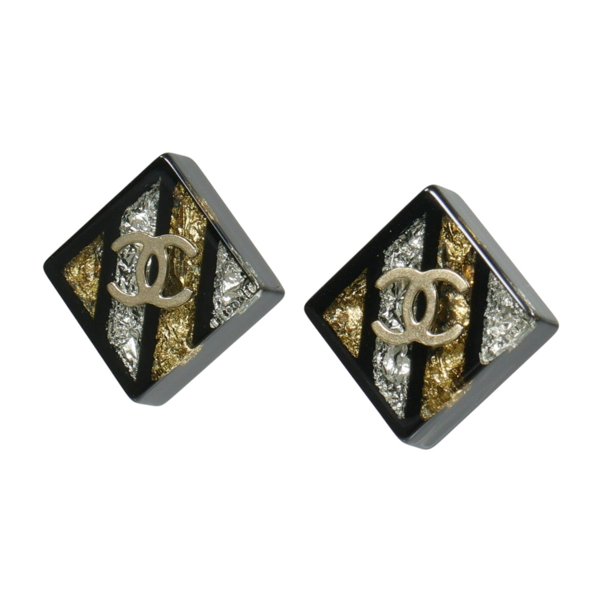 Chanel CC Earrings · PVC · Metal Accent