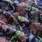 Men's Hawaiian Shirt Vibrant Vines Print Cotton Button-down Short Sleeve Aloha Shirt