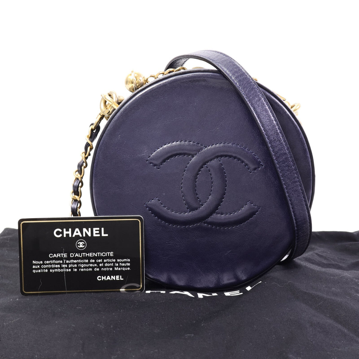 Chanel Round Clutch · Calfskin Chain Bag