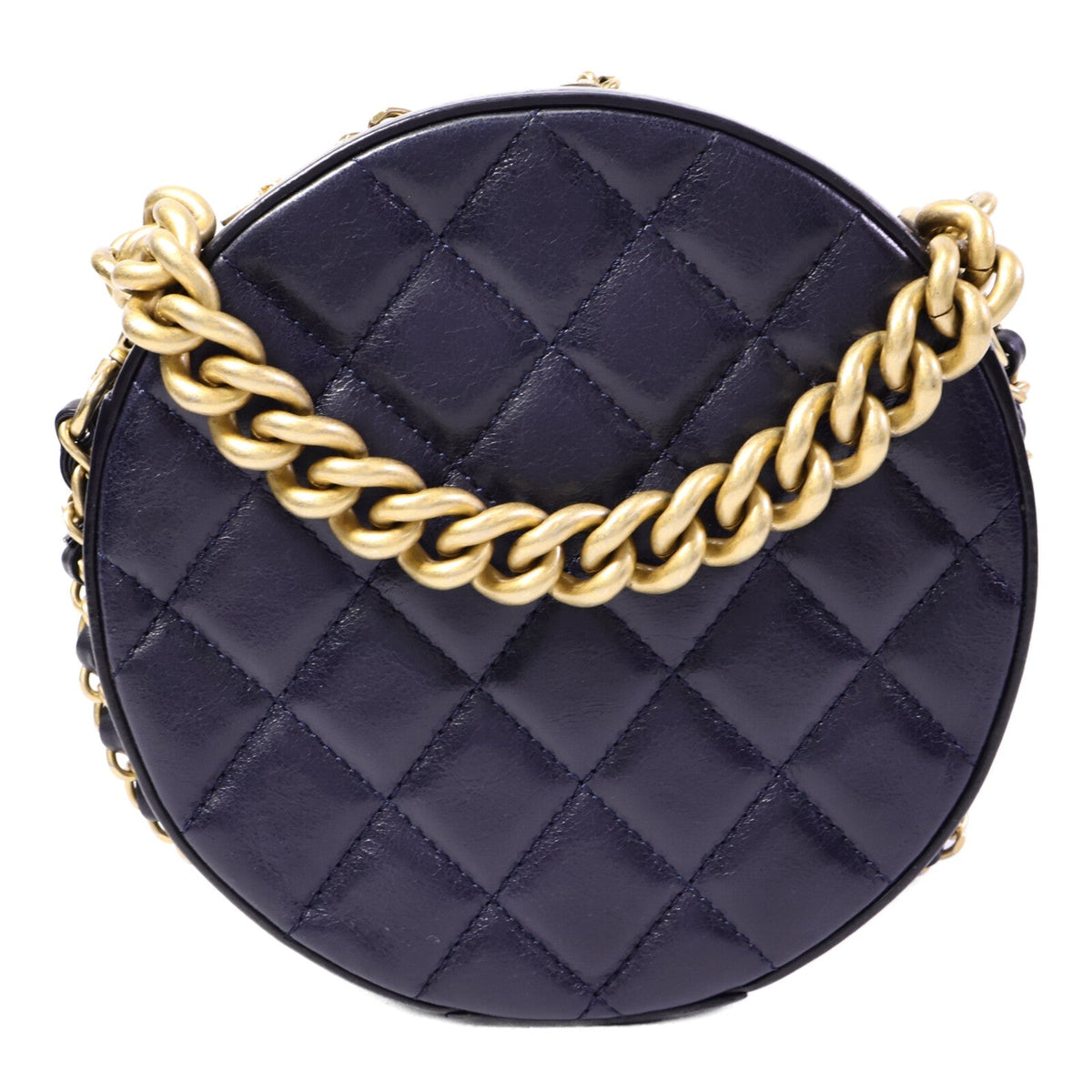 Chanel Round Clutch · Calfskin Chain Bag