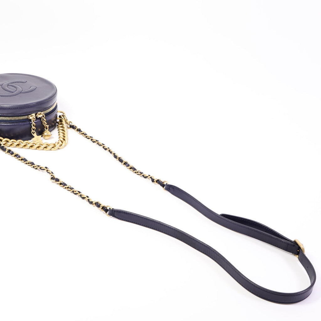Chanel Round Clutch · Calfskin Chain Bag