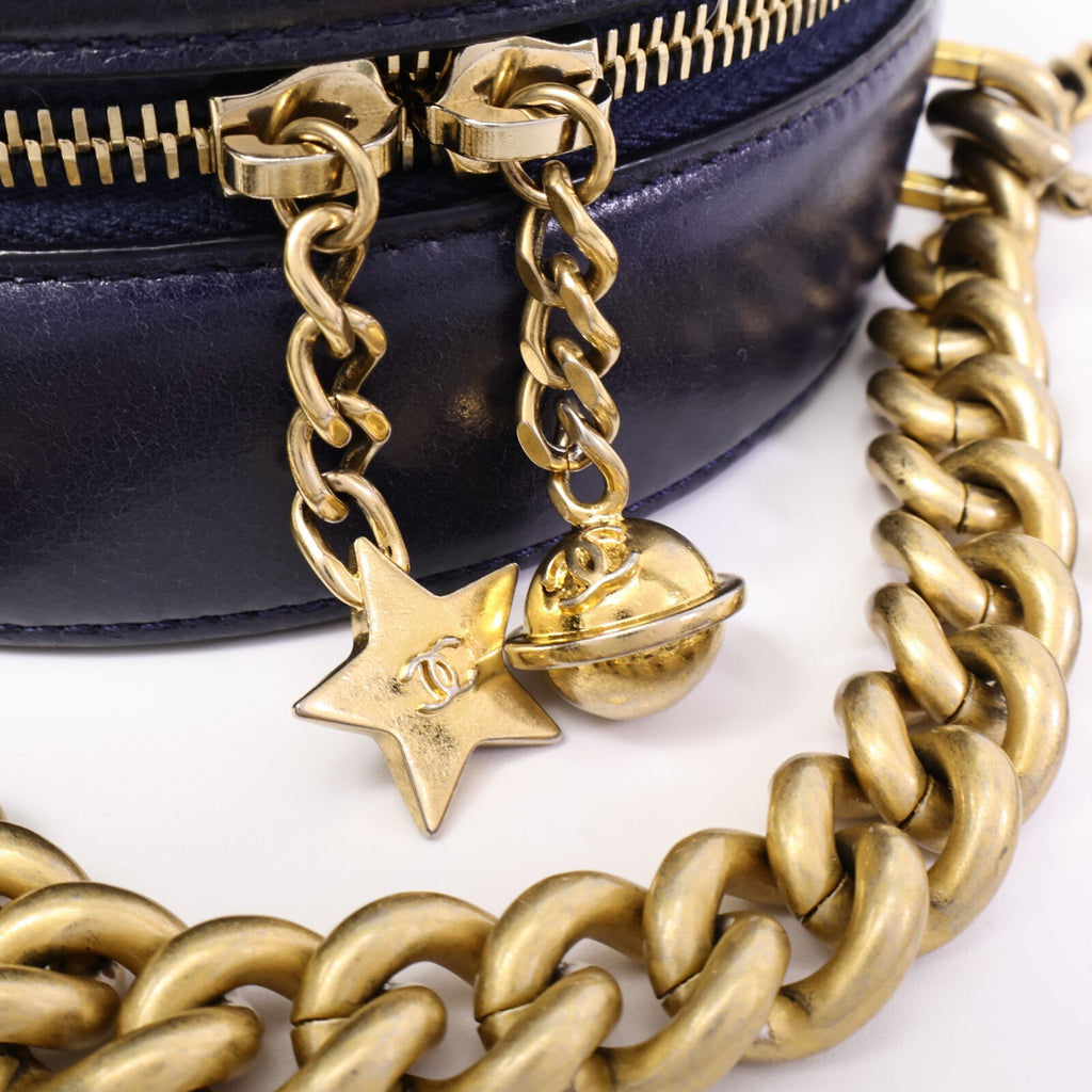 Chanel Round Clutch · Calfskin Chain Bag