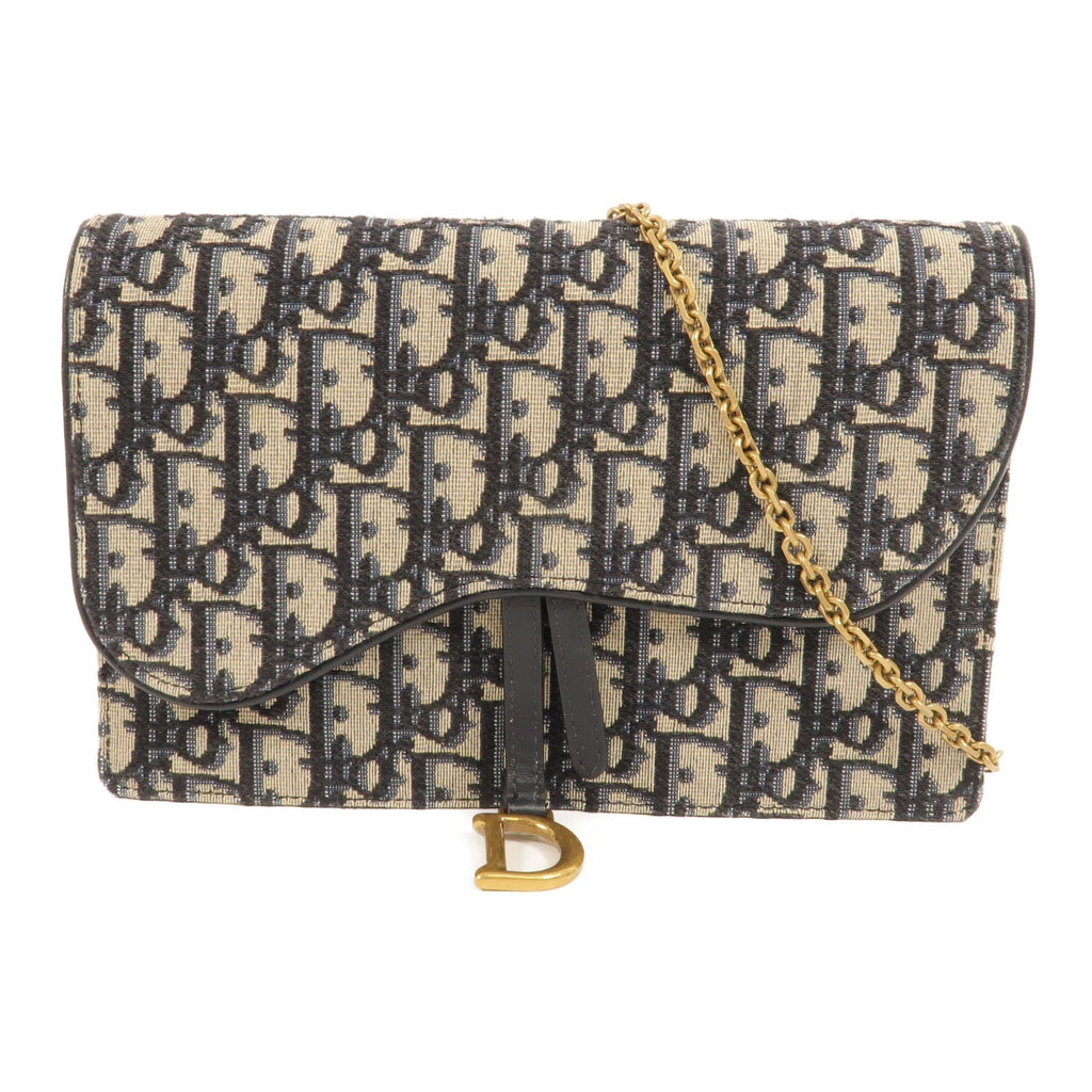 Dior Saddle Wallet on Chain · Canvas