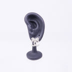 CHANEL CC Earrings · Silver Metal
