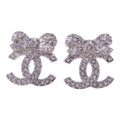 CHANEL CC Earrings · Silver Metal