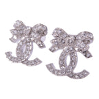 CHANEL CC Earrings · Silver Metal