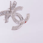 CHANEL CC Earrings · Silver Metal