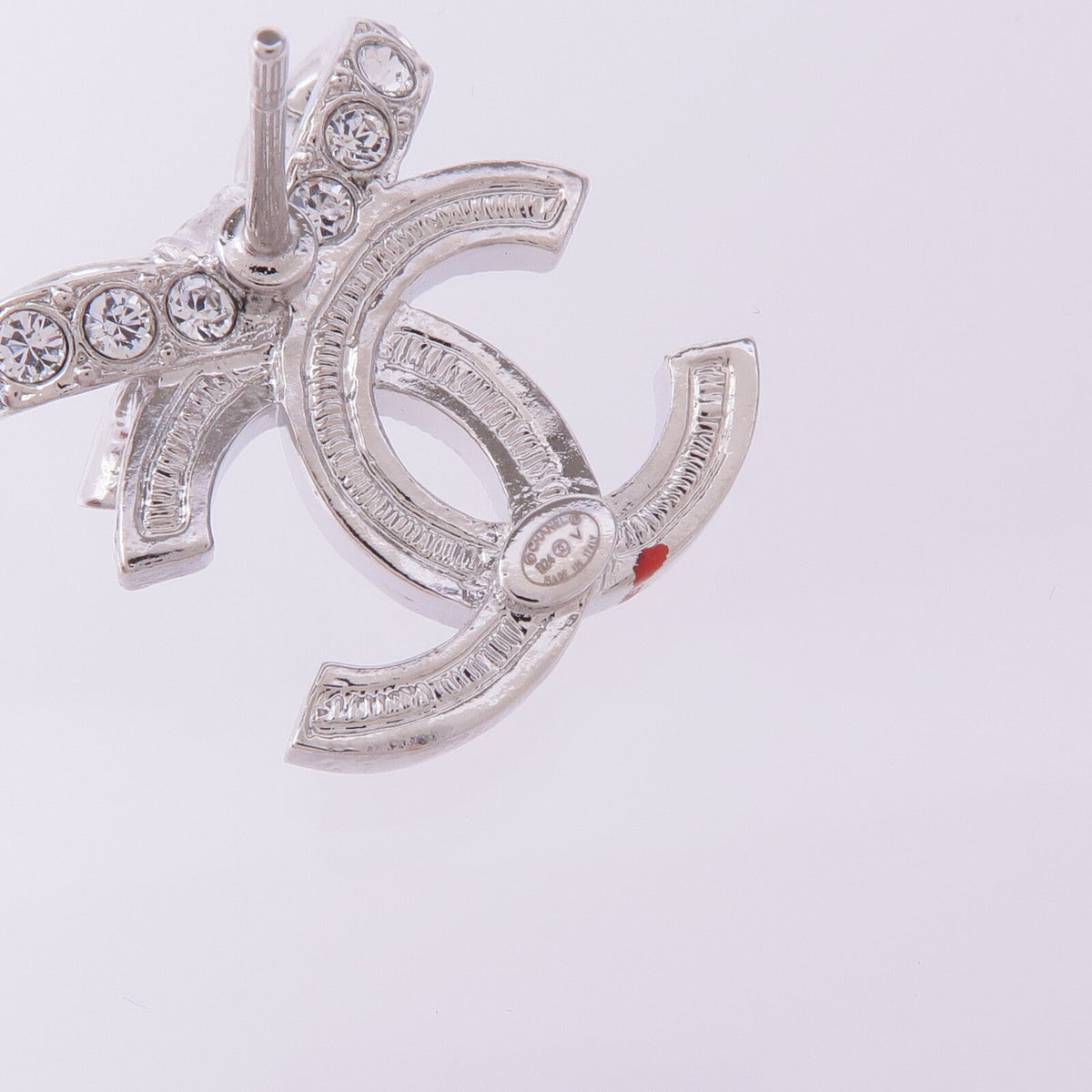 CHANEL CC Earrings · Silver Metal