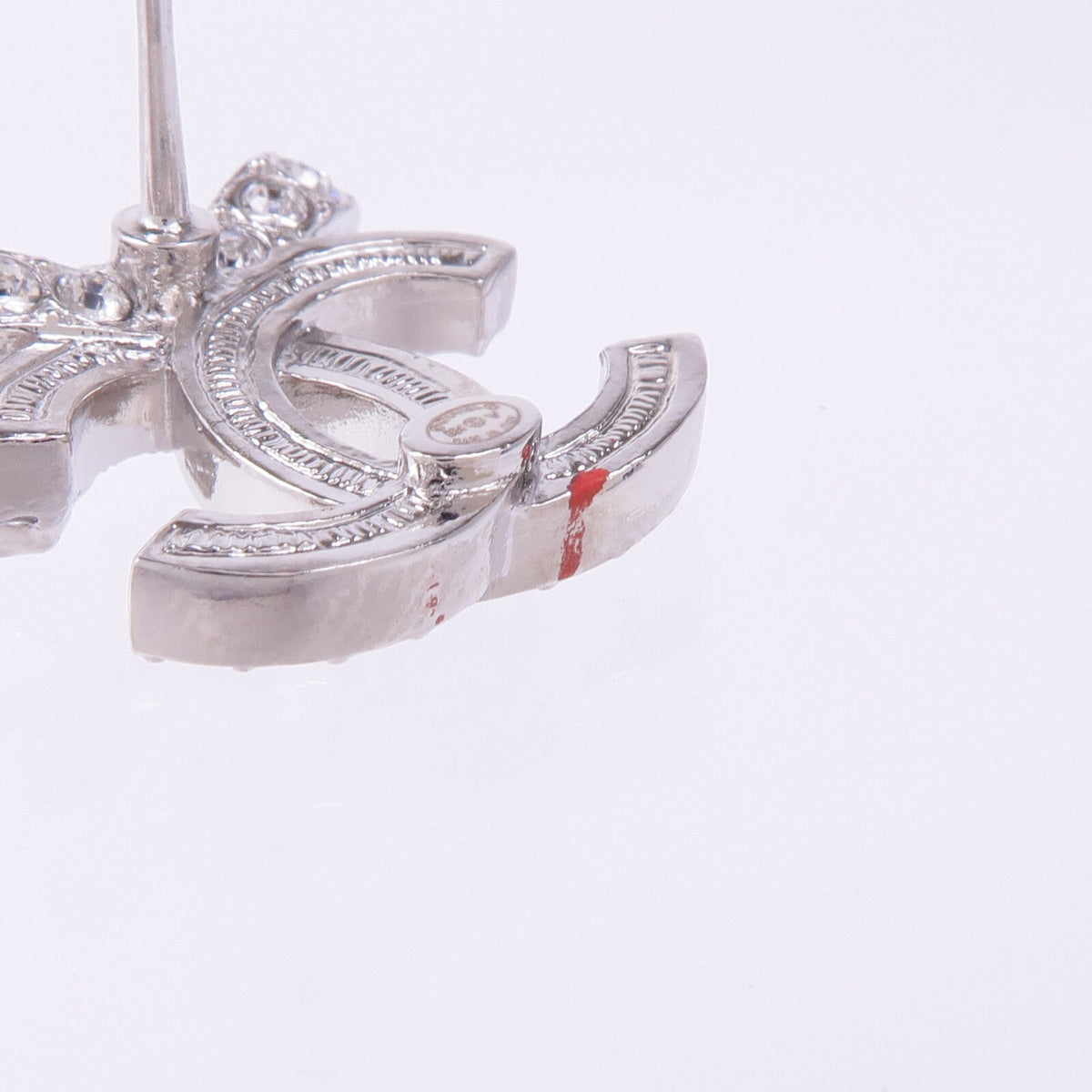 CHANEL CC Earrings · Silver Metal