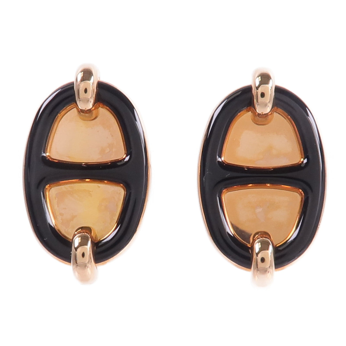 Hermès Mini Maillon Earrings · Metal