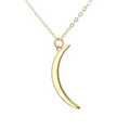 Vintage Style Crescent Horn Necklace Gold Jewelry