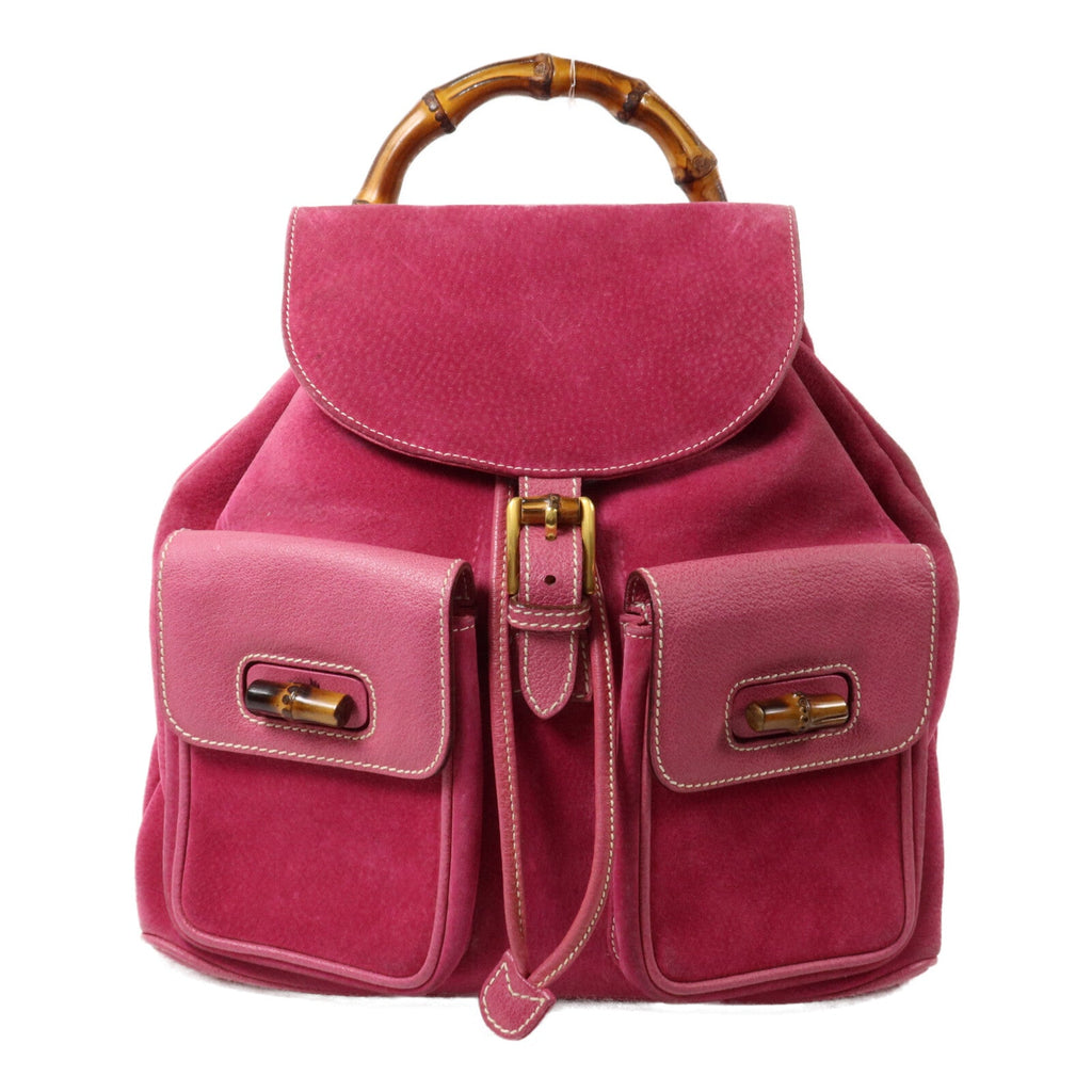 Gucci Bamboo Backpack · Suede