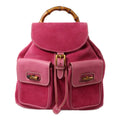Gucci Bamboo Backpack · Suede