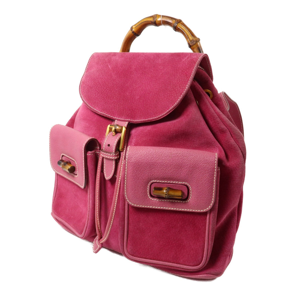 Gucci Bamboo Backpack · Suede