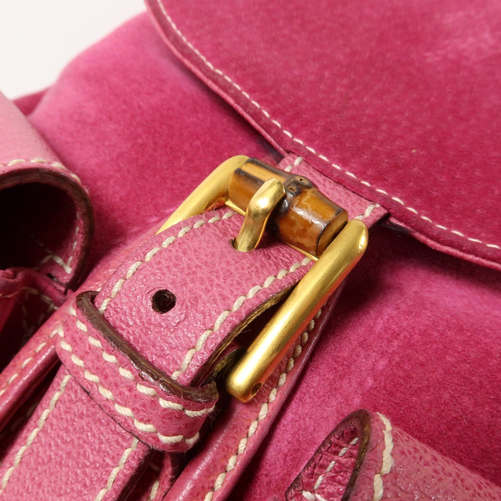 Gucci Bamboo Backpack · Suede