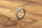 SK2320 Ladies Stackable Double Row Stone Ring