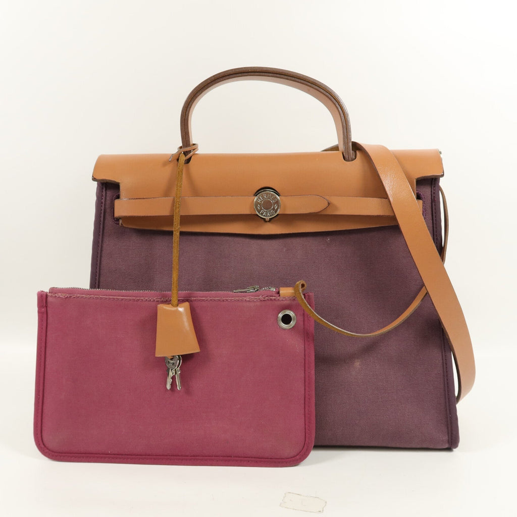 HERMÈS Herbag PM · Canvas · Anemone
