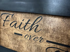Hidden Gun Storage Safe Faith Over Fear Wall Decor Concealment Furniture