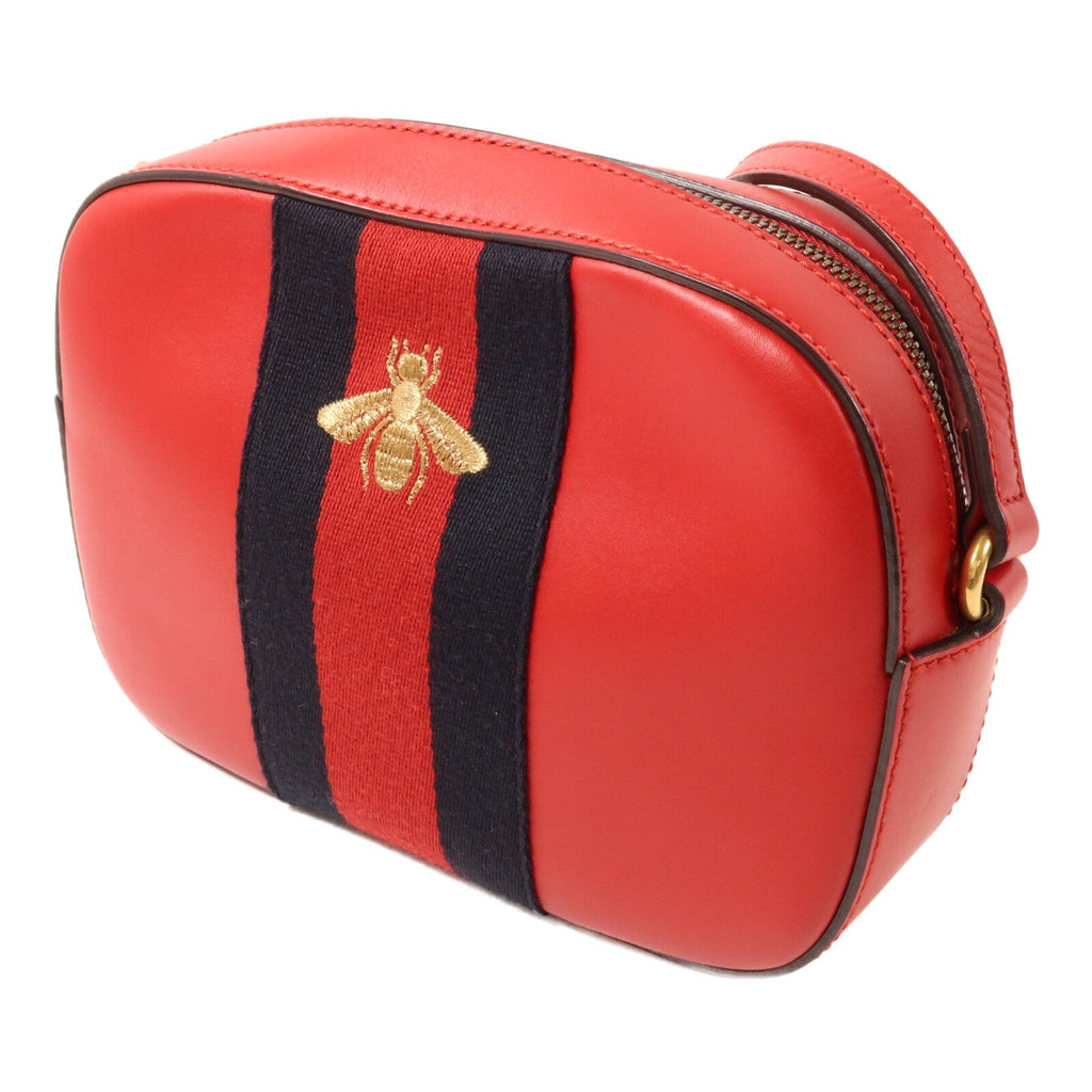 Gucci Web Sherry Line Bee · Calfskin