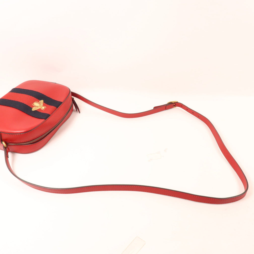 Gucci Web Sherry Line Bee · Calfskin