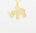 Elephant Cubic Zirconia Pendant 14K Gold Filled Women Fashion Jewelry