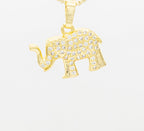 Elephant Cubic Zirconia Pendant 14K Gold Filled Women Fashion Jewelry