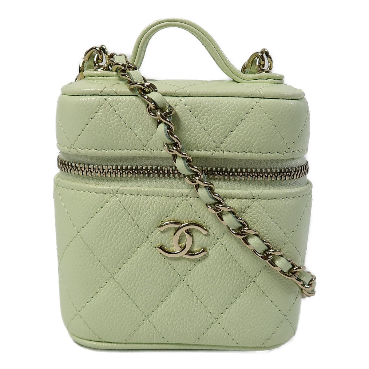Chanel Mini Vanity · Calfskin · Emerald