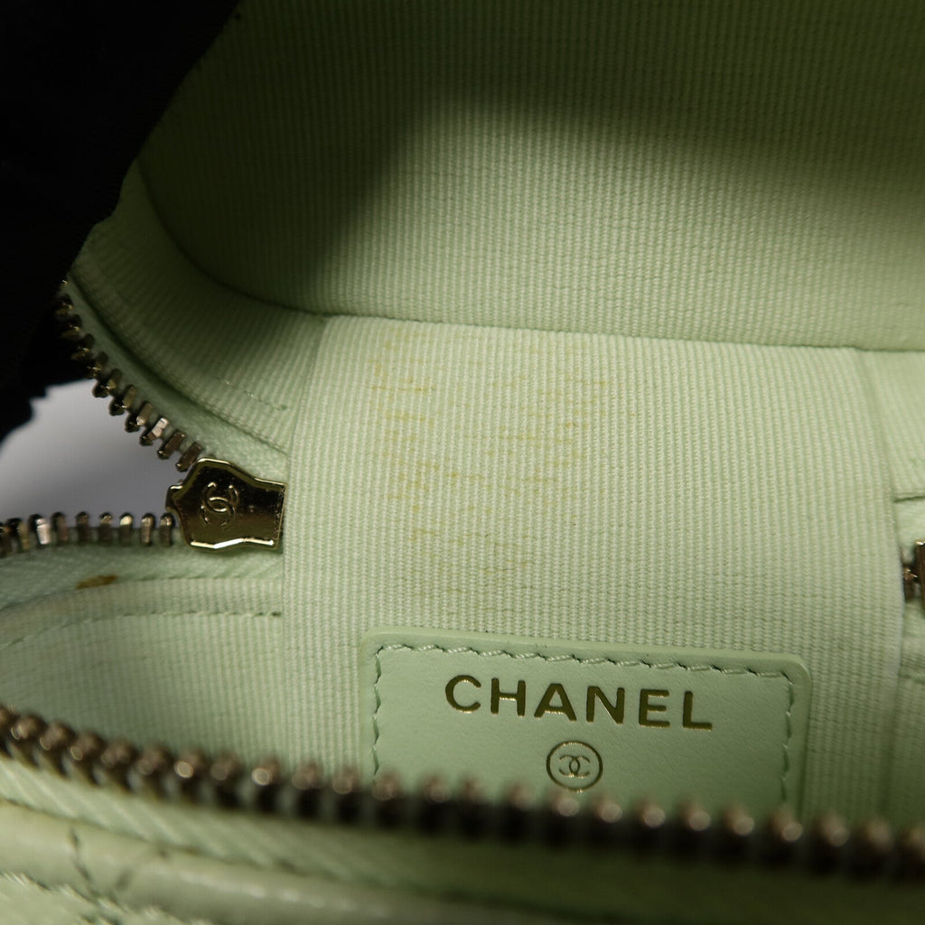Chanel Mini Vanity · Calfskin · Emerald