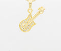 Guitar Cubic Zirconia Pendant 14K Gold Filled Women Fashion Jewelry
