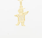 Boy Cubic Zirconia Pendant 14K Gold Filled Women Fashion Jewelry
