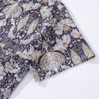 Men's Hawaiian Shirt The Garden of Serenity Cotton Button-down Short Sleeve 1940s Vintage Shirt